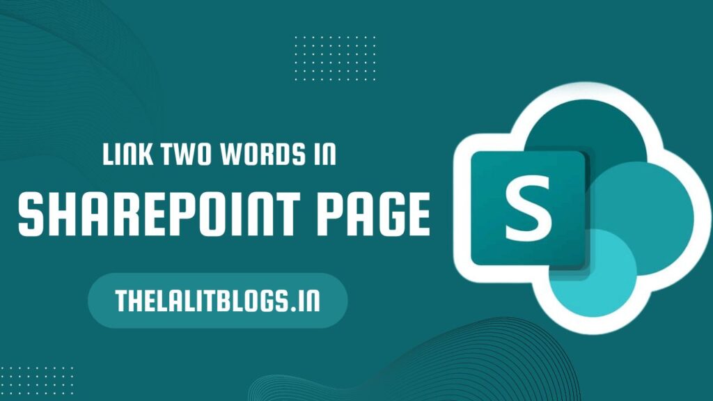 How to Link Two Words in the Same SharePoint Page