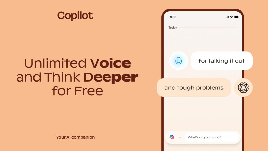 Microsoft Copilot Now Offers Free Unlimited Voice & AI Insights