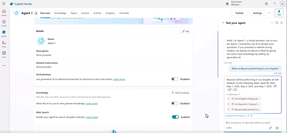 Open Web Search Functionality
