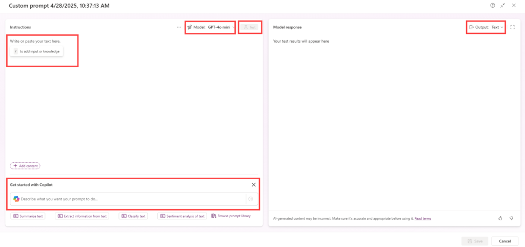 custom prompt